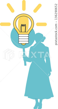 有想法的女商人的插圖 有想法的女商人的插圖 136290652