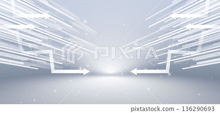 Finance chart stock market growth glowing light effect on white background. 136290693