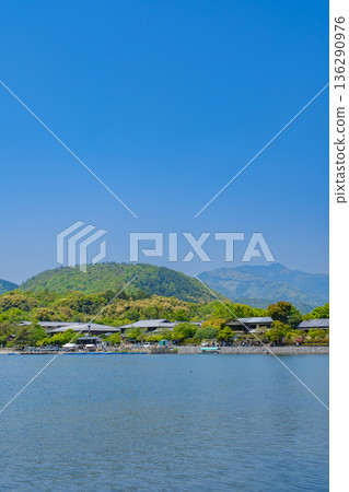 京都嵯峨野嵐山_桂川、渡月橋週邊的風景 京都嵯峨野嵐山_桂川、渡月橋週邊的風景 136290976