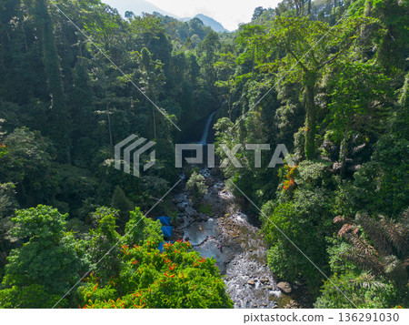 beautiful morning view indonesia panorama landscape beach with beauty color and sky natural light 136291030