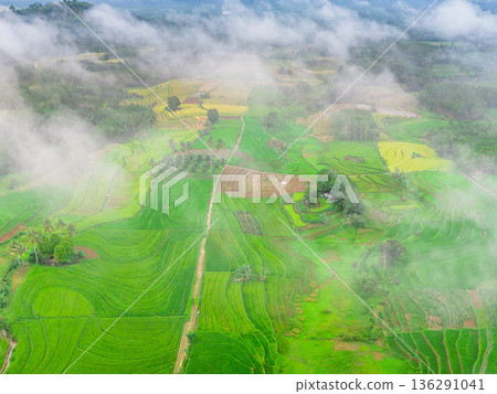 beautiful morning view indonesia panorama landscape beach with beauty color and sky natural light beautiful morning view indonesia panorama landscape beach with beauty color and sky natural light 136291041