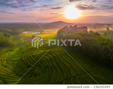 beautiful morning view indonesia panorama landscape beach with beauty color and sky natural light beautiful morning view indonesia panorama landscape beach with beauty color and sky natural light 136291045