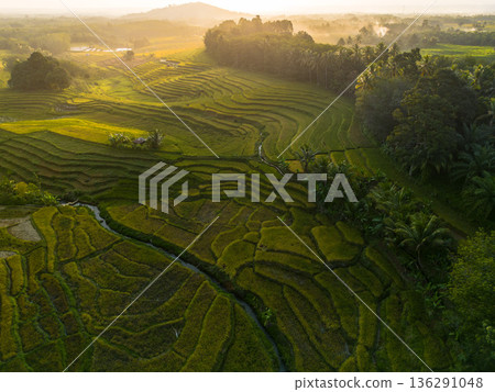 beautiful morning view indonesia panorama landscape beach with beauty color and sky natural light beautiful morning view indonesia panorama landscape beach with beauty color and sky natural light 136291048