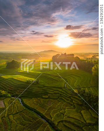 beautiful morning view indonesia panorama landscape beach with beauty color and sky natural light beautiful morning view indonesia panorama landscape beach with beauty color and sky natural light 136291051