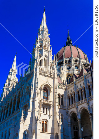 Beautiful building of Parliament in Budapest, Hungary Beautiful building of Parliament in Budapest, Hungary 136291256