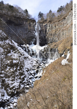 Kegon Waterfall in winter 136291380
