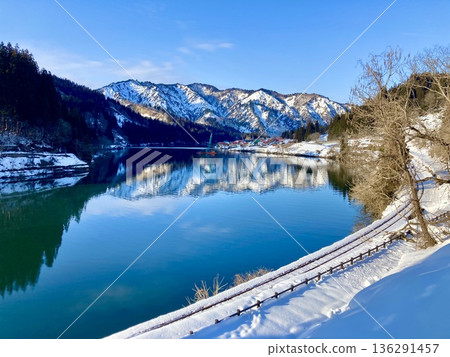 冬季只見線、大志地區及村莊(福島縣金山町) 冬季只見線、大志地區及村莊(福島縣金山町) 136291457