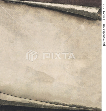 Old vintage scroll paper parchment texture background 136291583
