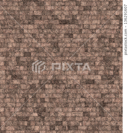 Old weathered brown stone brick wall texture background 136291607