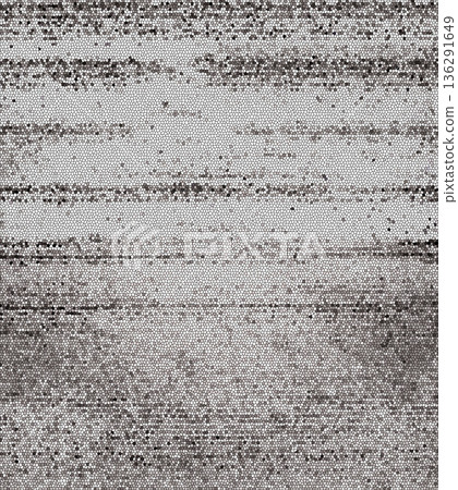 Grayscale mosaic pattern creating abstract digital background texture 136291649