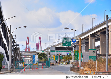 Aichi Prefecture: View of Kinjo Wharf, Nagoya City, Meiko Central Interchange Aichi Prefecture: View of Kinjo Wharf, Nagoya City, Meiko Central Interchange 136291706