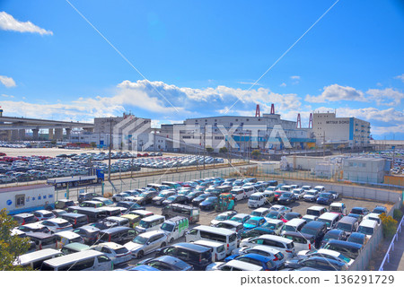愛知縣：名古屋市金城碼頭，出口車輛停車場。 136291729