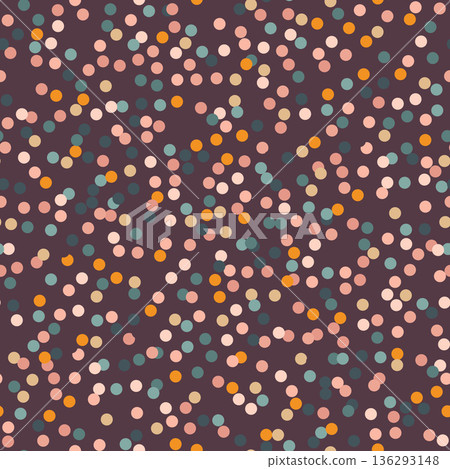 Soft Floral Polka Dot Pattern 136293148