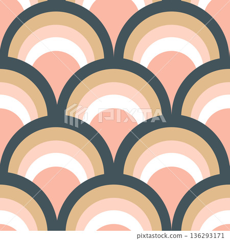 Soft Rainbow Folk Arches Vector Soft Rainbow Folk Arches Vector 136293171