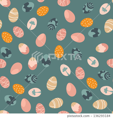 Sage Easter Egg Scatter Vector 136293184