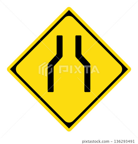 Warning sign width reduction 136293491