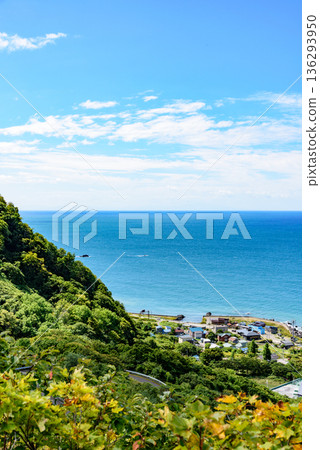 The view from the observation deck at Cape Ofuyumisaki in Hokkaido 136293950