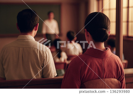 昭和時代小學課堂場景 昭和時代小學課堂場景 136293980