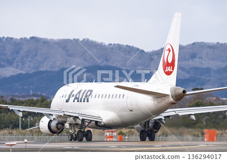 冬季仙台機場,飛機起飛,宮城縣名取市 冬季仙台機場,飛機起飛,宮城縣名取市 136294017