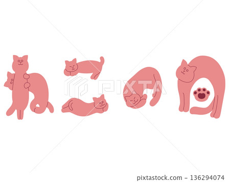 手繪貓咪字母插畫，獻給貓咪日（粉紅） 136294074