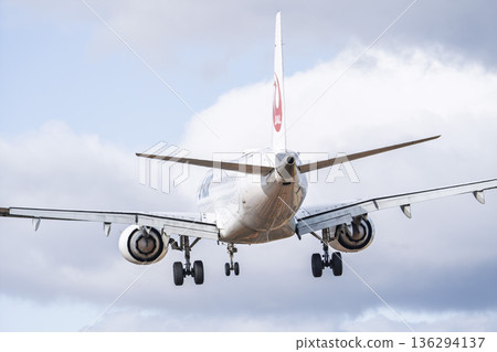 冬季仙台機場，降落的飛機，宮城縣名取市 136294137