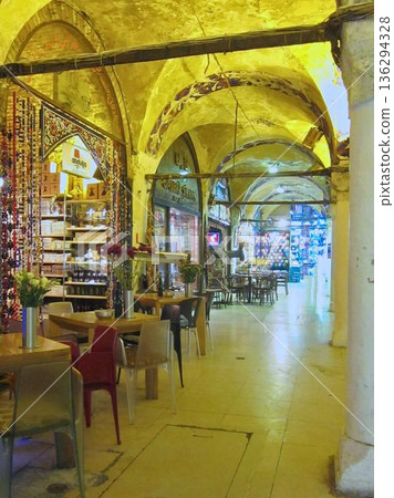 Istanbul Grand Bazaar terrace seating Istanbul Grand Bazaar terrace seating 136294328