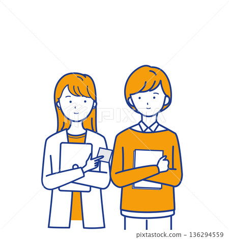 一位女士在會前做準備工作（不同顏色） 136294559