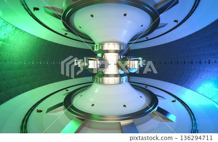 Smr or small modular nuclear fusion reactor core chamber inside Smr or small modular nuclear fusion reactor core chamber inside 136294711