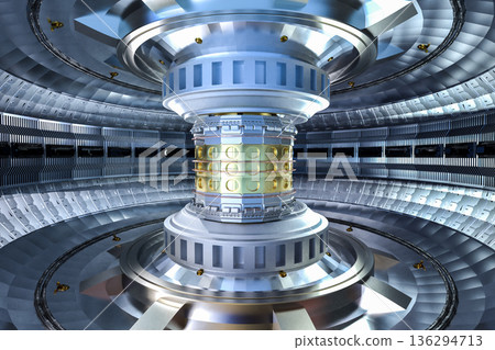 Smr or small modular nuclear fusion reactor core chamber inside Smr or small modular nuclear fusion reactor core chamber inside 136294713