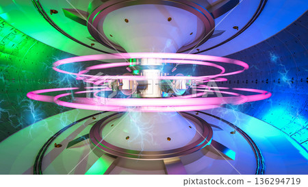 Smr or small modular nuclear fusion reactor core with magnetic ring Smr or small modular nuclear fusion reactor core with magnetic ring 136294719