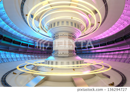 Smr or small modular nuclear fusion reactor core with magnetic ring 136294727
