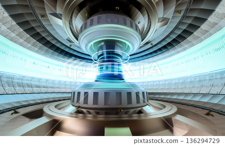 Smr or small modular nuclear fusion reactor core with magnetic ring 136294729