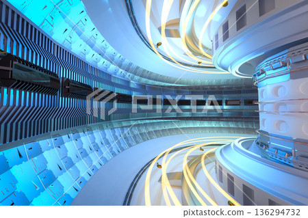 Smr or small modular nuclear fusion reactor core with magnetic ring 136294732
