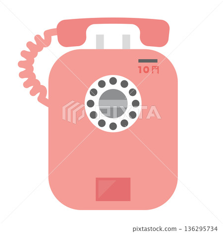 Pink public telephone from the Showa era Pink public telephone from the Showa era 136295734