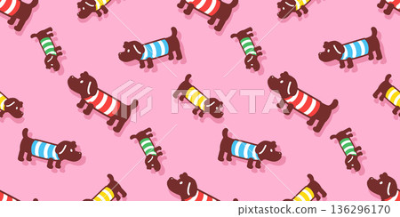 dog seamless pattern tee shirt striped puppy vector pet breed cartoon gift wrapping paper repeat wallpaper tile background doodle illustration isolated design pastel color pink dog seamless pattern tee shirt striped puppy vector pet breed cartoon gift wrapping paper repeat wallpaper tile background doodle illustration isolated design pastel color pink 136296170