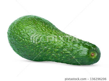Whole fresh green avocado isolated on white background. Whole fresh green avocado isolated on white background. 136296206