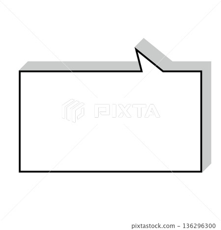 Simple speech bubble illustration, horizontal, square Simple speech bubble illustration, horizontal, square 136296300