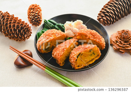 Chestnut pumpkin croquette Chestnut pumpkin croquette 136296387