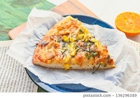 Rebaked teriyaki chicken pizza Rebaked teriyaki chicken pizza 136296389