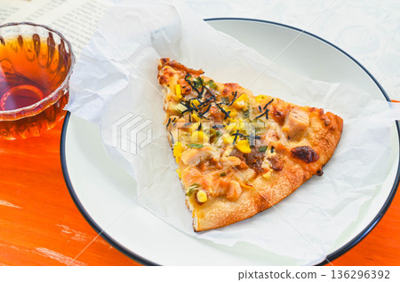 Rebaked teriyaki chicken pizza Rebaked teriyaki chicken pizza 136296392