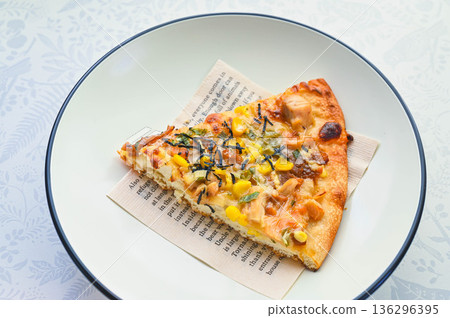 Teriyaki chicken pizza 136296395