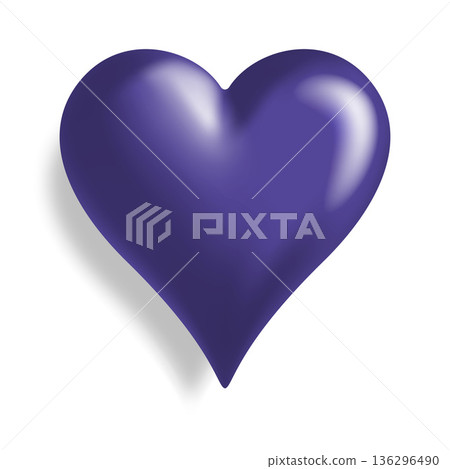 A simple heart on a white background A simple heart on a white background 136296490