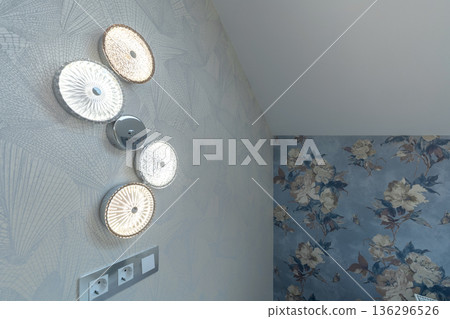 Modern Decorative Wall Sconces in Elegant Attic Bedroom Modern Decorative Wall Sconces in Elegant Attic Bedroom 136296526
