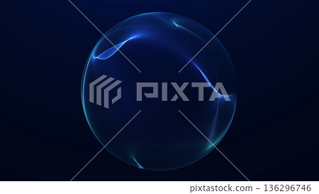 Smooth navy blue plasma orb with soft flowing liquid energy and subtle glow on dark background. Futuristic abstract sphere with elegant depth, calm motion style and modern digital atmosphere. Smooth navy blue plasma orb with soft flowing liquid energy and subtle glow on dark background. Futuristic abstract sphere with elegant depth, calm motion style and modern digital atmosphere. 136296746