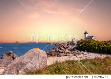 Beach of Pontusval, cotes-d'armor, brittany, france 136296755