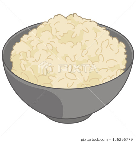 Illustration of brown rice rice Illustration of brown rice rice 136296779