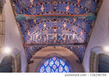 Parish close church of la roche maurice, finistere, brittany, france 136296788