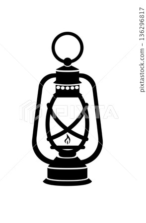 Hand lantern in Illutrator Hand lantern in Illutrator 136296817