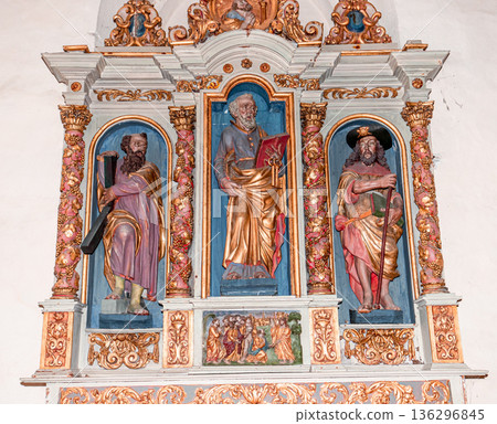 Roscoff cathedral, finistere, brittany, france, interiors Roscoff cathedral, finistere, brittany, france, interiors 136296845