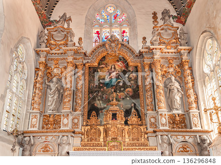Roscoff cathedral, finistere, brittany, france, interiors Roscoff cathedral, finistere, brittany, france, interiors 136296848